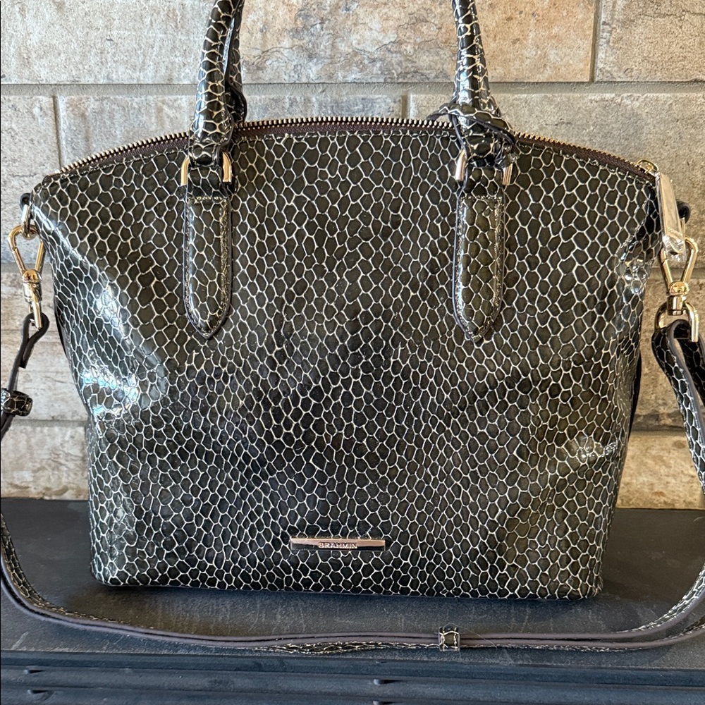 NWT Brahmin small Duxbury Elegant Brown Patterned Handbag